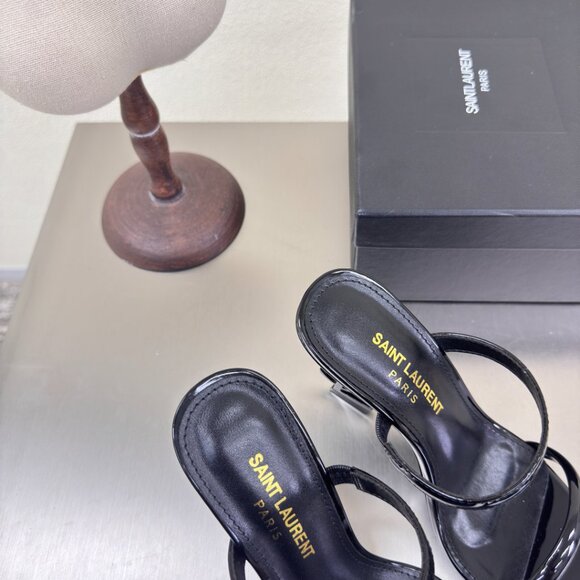 Exclusive Saint Laurent Black Opyum Stilettos - Picture 5 of 9